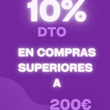 10% de descuento en compras superiores a 200€