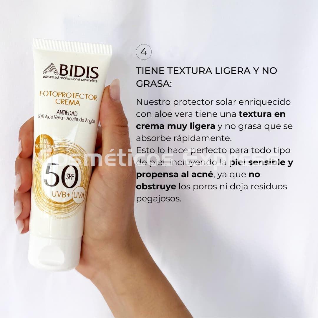 Abidis Crema Fotoprotectora Antiedad SPF 50+ Sun Protect - Imagen 5