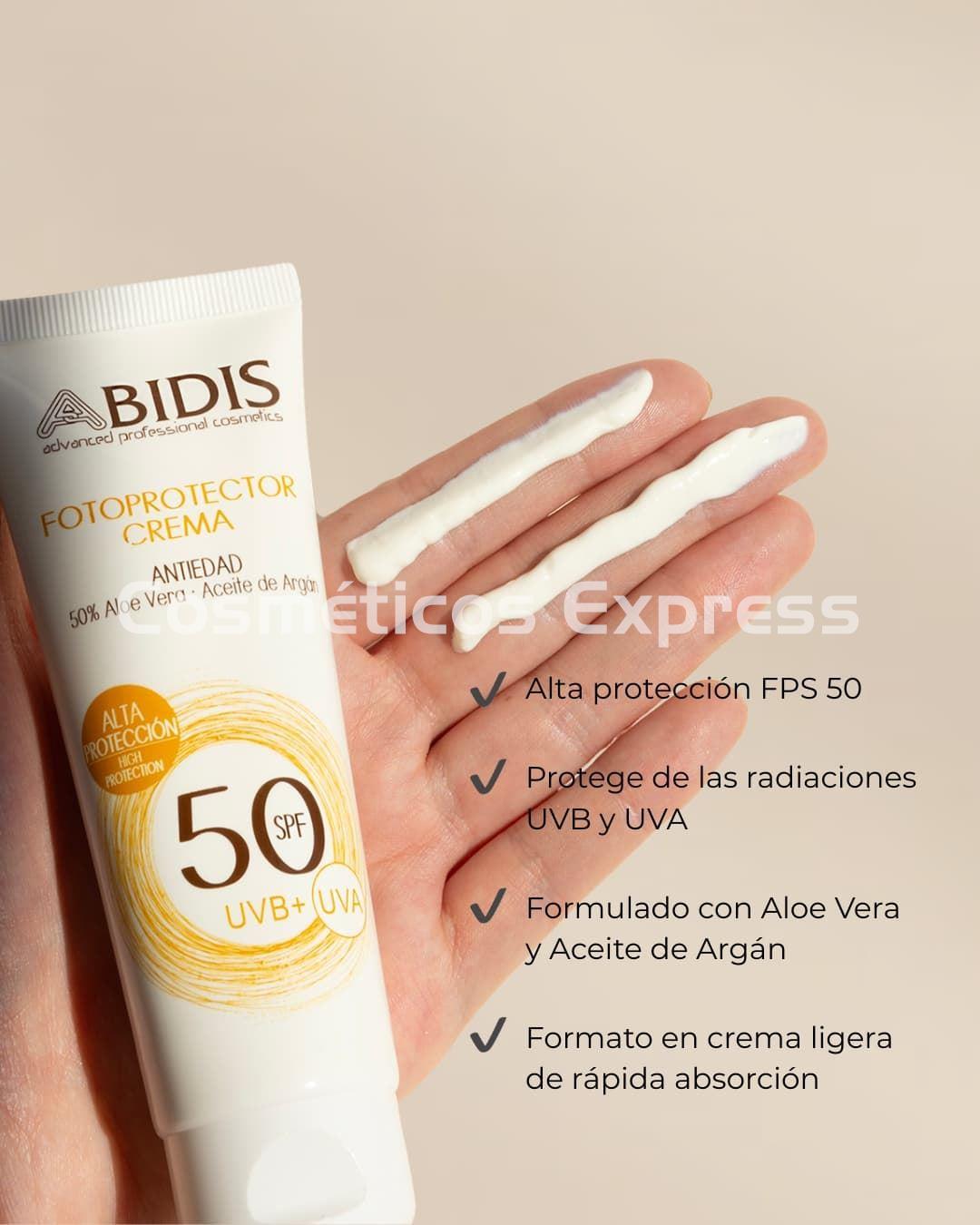Abidis Crema Fotoprotectora Antiedad SPF 50+ Sun Protect - Imagen 7