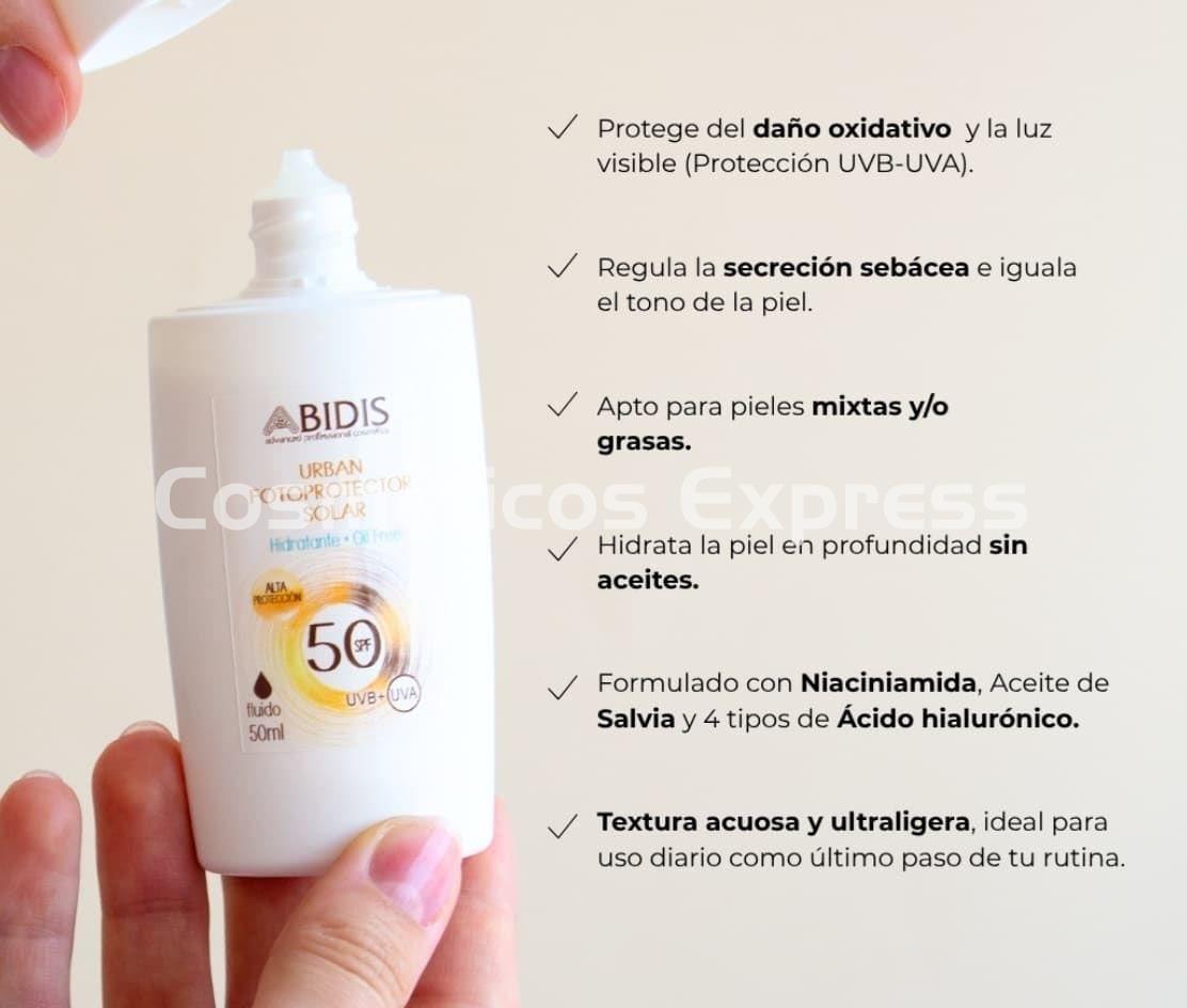 Abidis Fluido Urban Fotoprotector Solar SPF 50 - Imagen 2