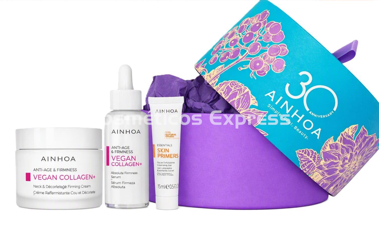 Ainhoa Cosmetics Pack Crema Cuello & Escote + Sérum  Vegan Collagen+ - Imagen 1