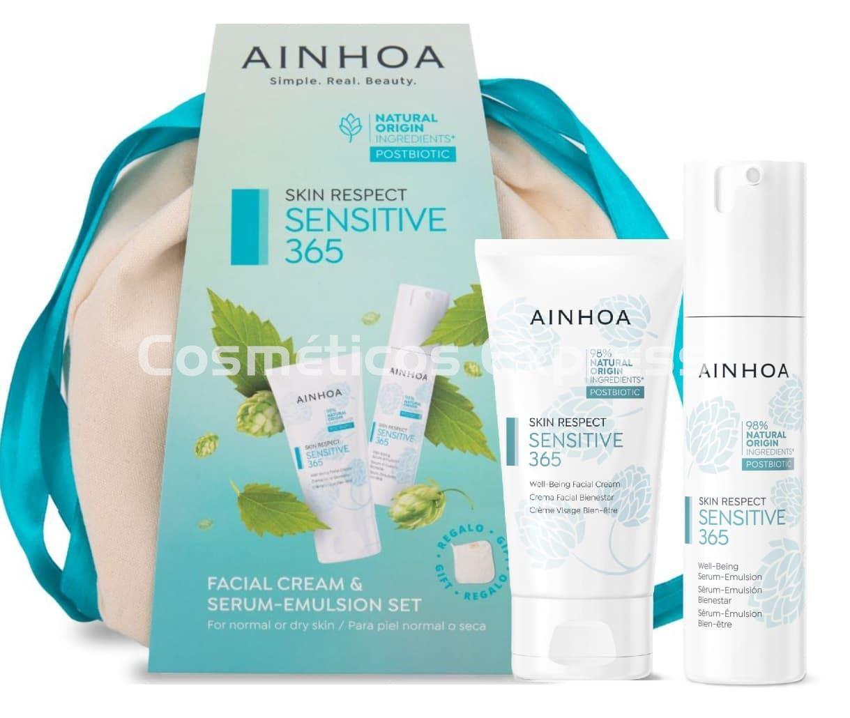 Ainhoa Cosmetics Pack Crema y Sérum SENSITIVE 365 - Imagen 1