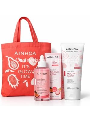 Ainhoa Cosmetics Pack Multivit Glow Sérum Facial XL y Crema Corporal Luminosity - Imagen 1