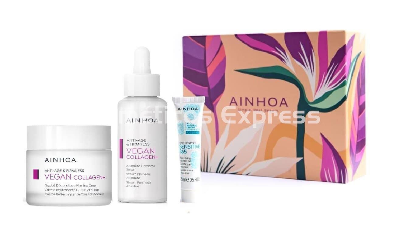 Ainhoa Cosmetics Pack Vegan Collagen+ Crema Cuello & Escote y Sérum - Imagen 2