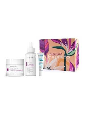 Ainhoa Cosmetics Pack Vegan Collagen+ Crema Cuello y Escote y Sérum + Regalo Extra Sensitive - Imagen 1