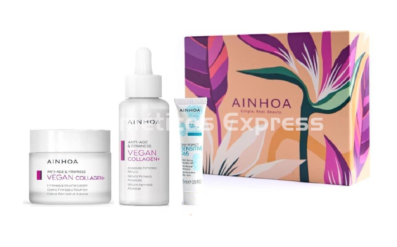 Ainhoa Cosmetics Pack Vegan Collagen+ Crema Firmeza y Sérum + Regalo Extra Sensitive - Imagen 1