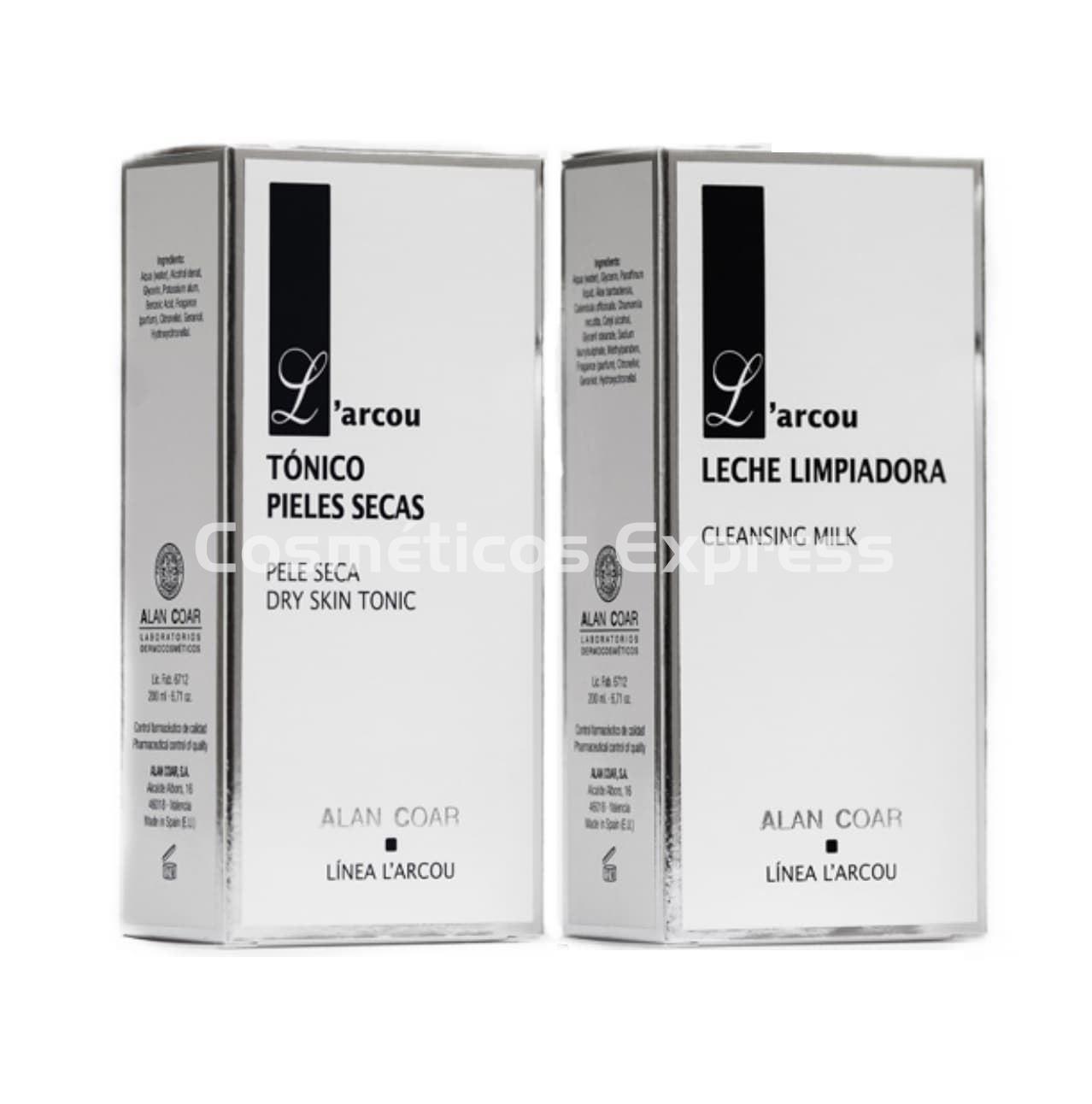 Alan Coar Pack Leche Limpiadora y Tónico Piel Seca L' Arcou - Imagen 1