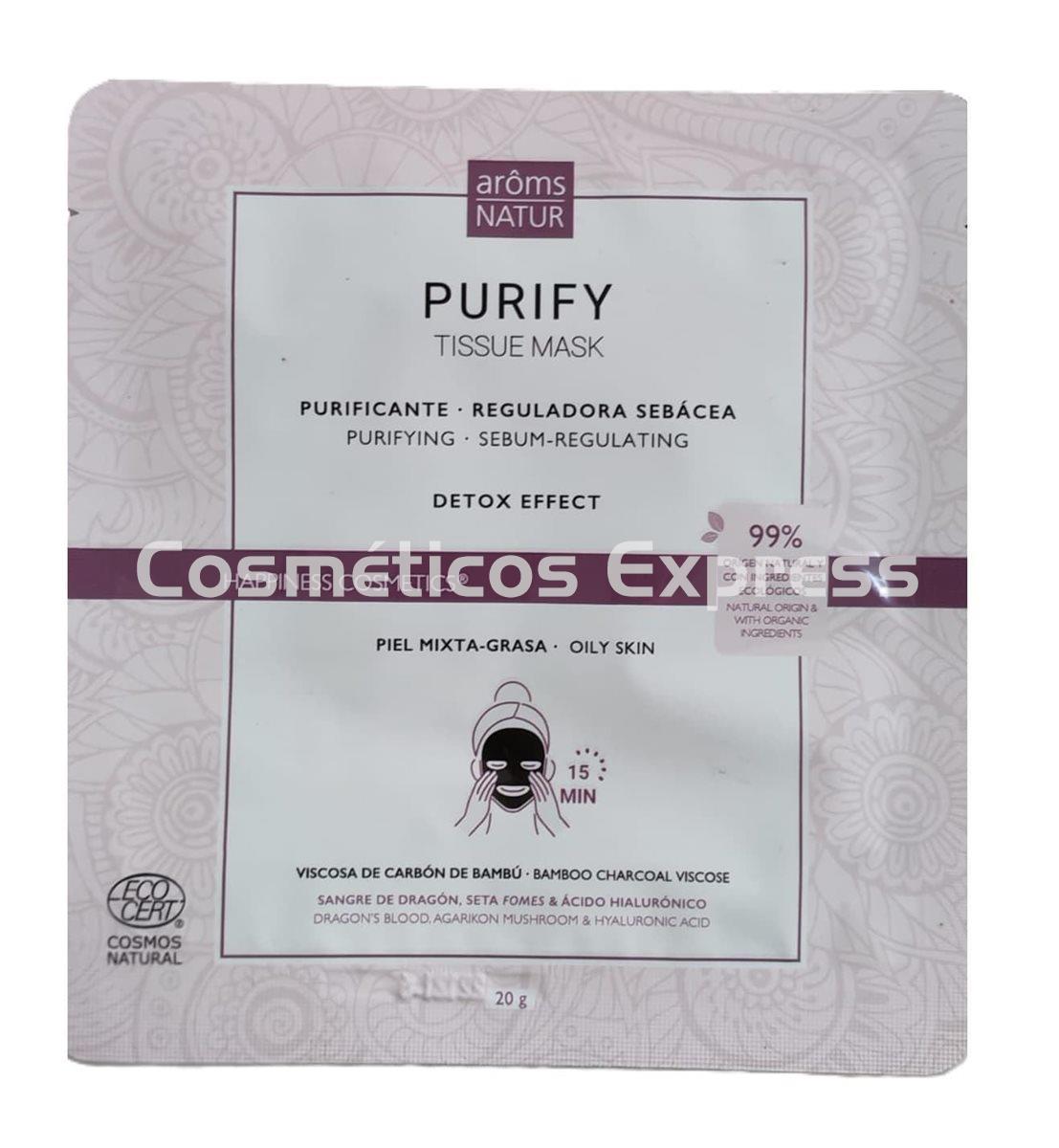 Arôms Natur Tissue Mask Purify 4 Unidades - Imagen 1