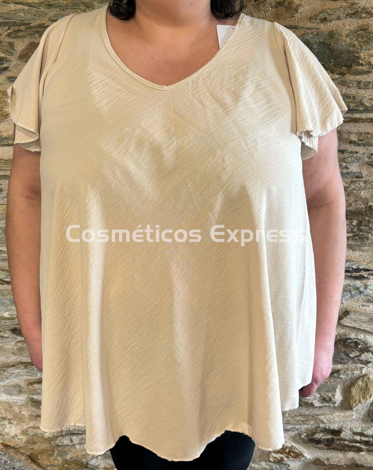 Blusa Manga Corta Beige - Imagen 2