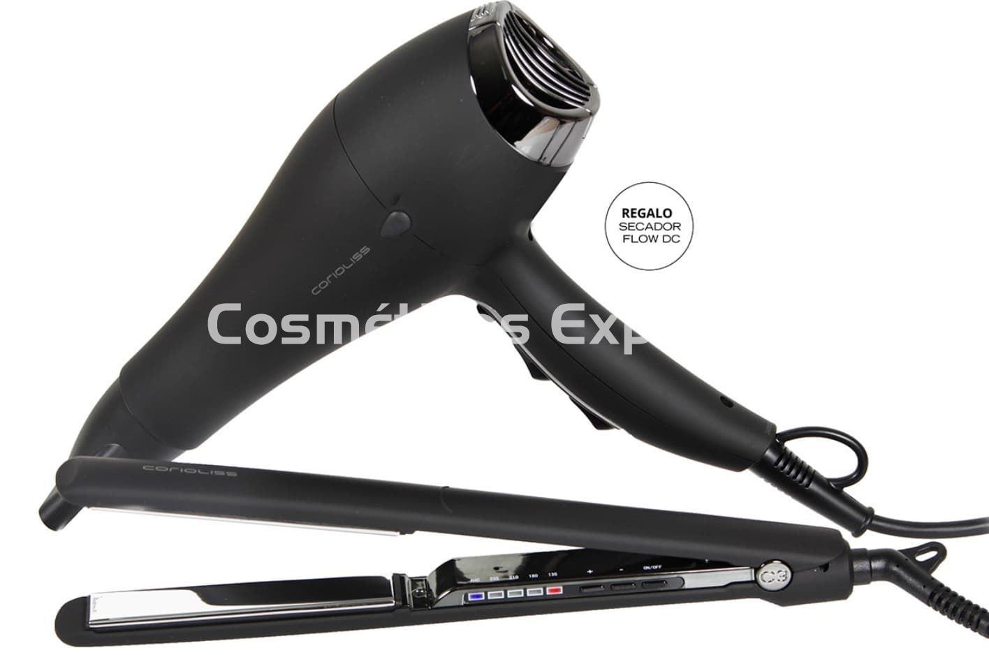 Corioliss Pack Plancha C3 Black Chrome + Secador Flow DC - Imagen 1