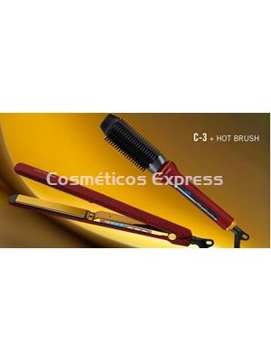 Corioliss Pack Plancha C3 y Hot Brush Red Leopard - Imagen 2