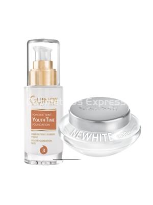 Guinot Pack Crema Día NEWHITE FPS 30 y Fond de Teint Youth Time n°3 - Imagen 1