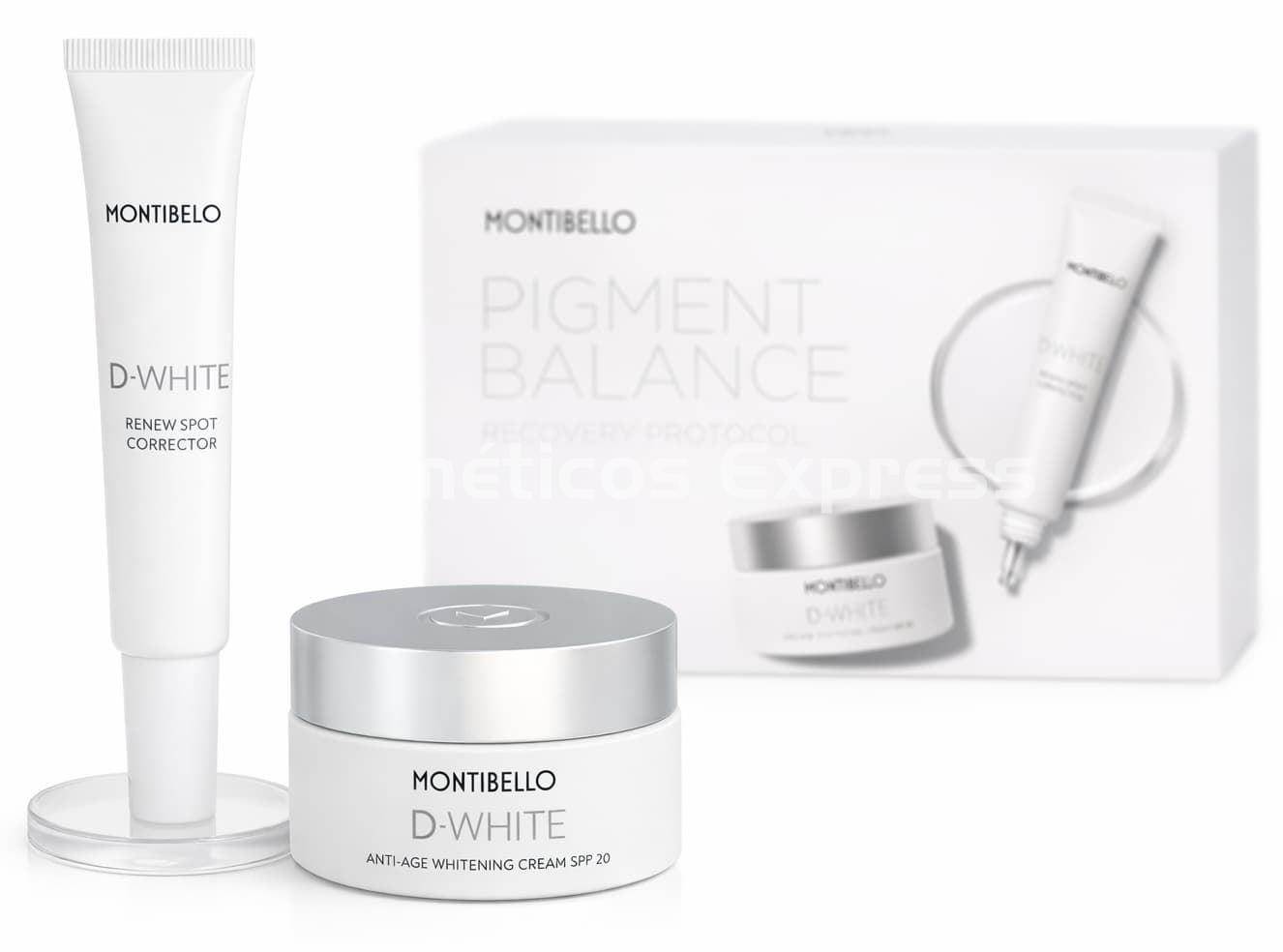 Montibello Pack Despigmentante Crema D-White SPF 20 y Renew Spot - Imagen 1