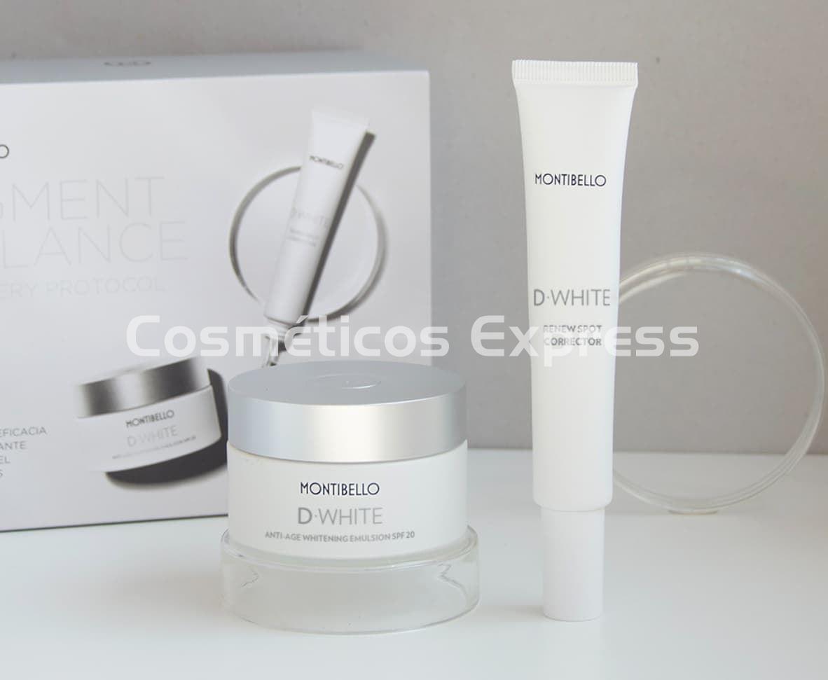 Montibello Pack Despigmentante D-White Emulsión SPF 20 y Renew Spot - Imagen 2