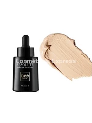 Nee Make Up Milano Base Líquida Absolute W1 Warm Beige - Imagen 1