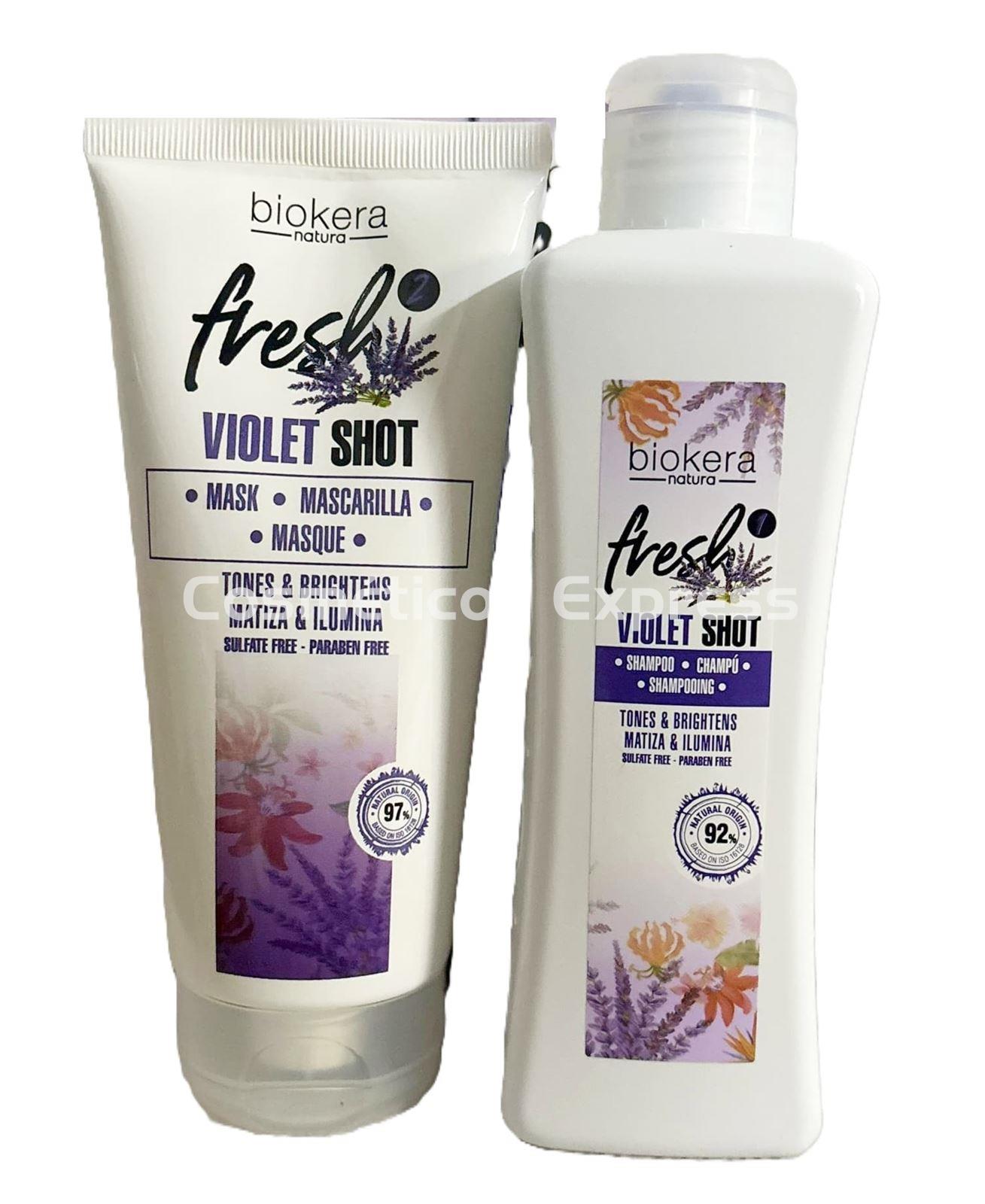Salerm Pack Champú y Mascarilla Violet Shot Matificante e Iluminador - Imagen 1