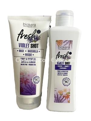 Salerm Pack Champú y Mascarilla Violet Shot Matificante e Iluminador - Imagen 1