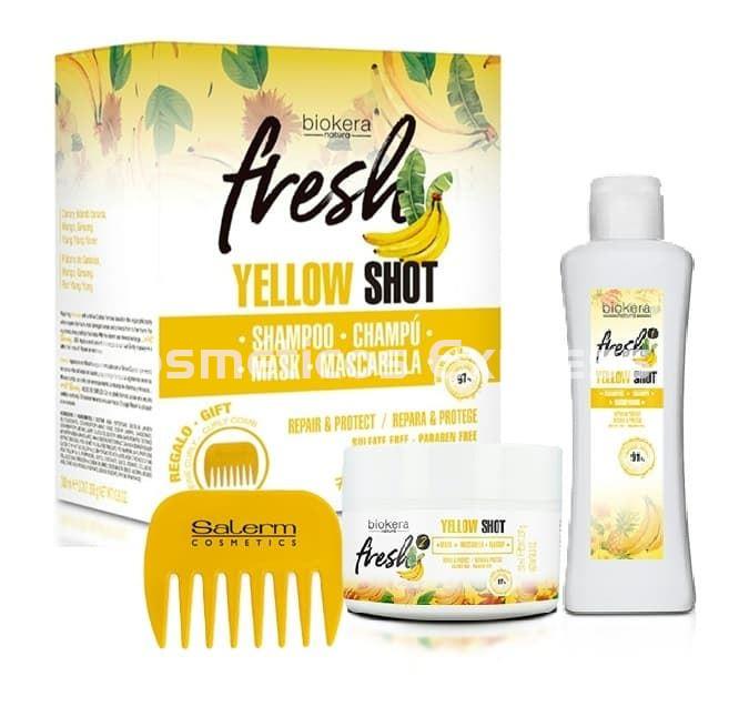 Salerm Pack Yellow Shot Champú y Mascarilla Plátano - Imagen 1