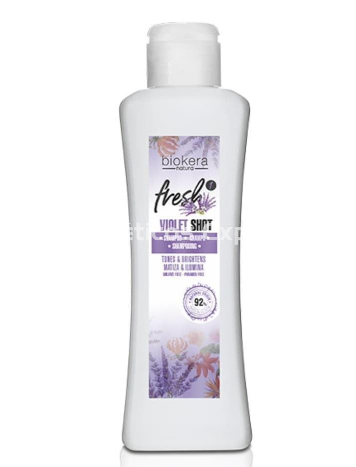 Salerm Violet Shot Champú Biokera Fresh - Imagen 1