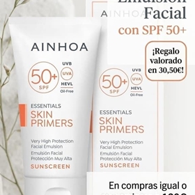 Solar SPF50+ de REGALO en compras +120€ de Ainhoa Cosmetics