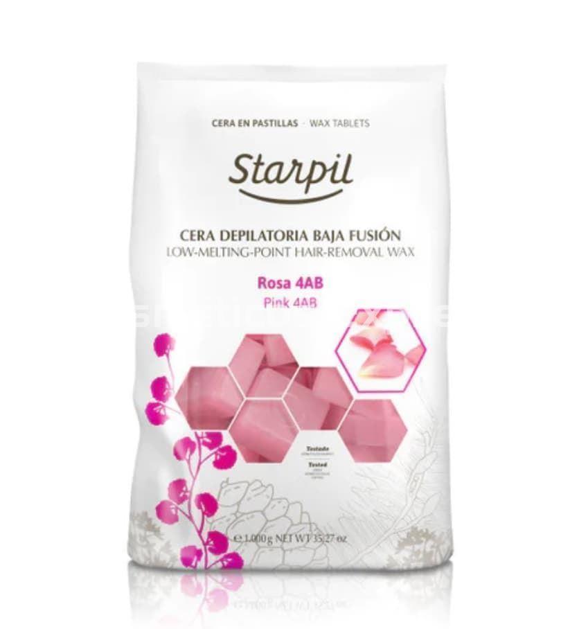Starpil Cera Depilatoria Baja Fusión Rosa 4AB 1Kg - Imagen 1