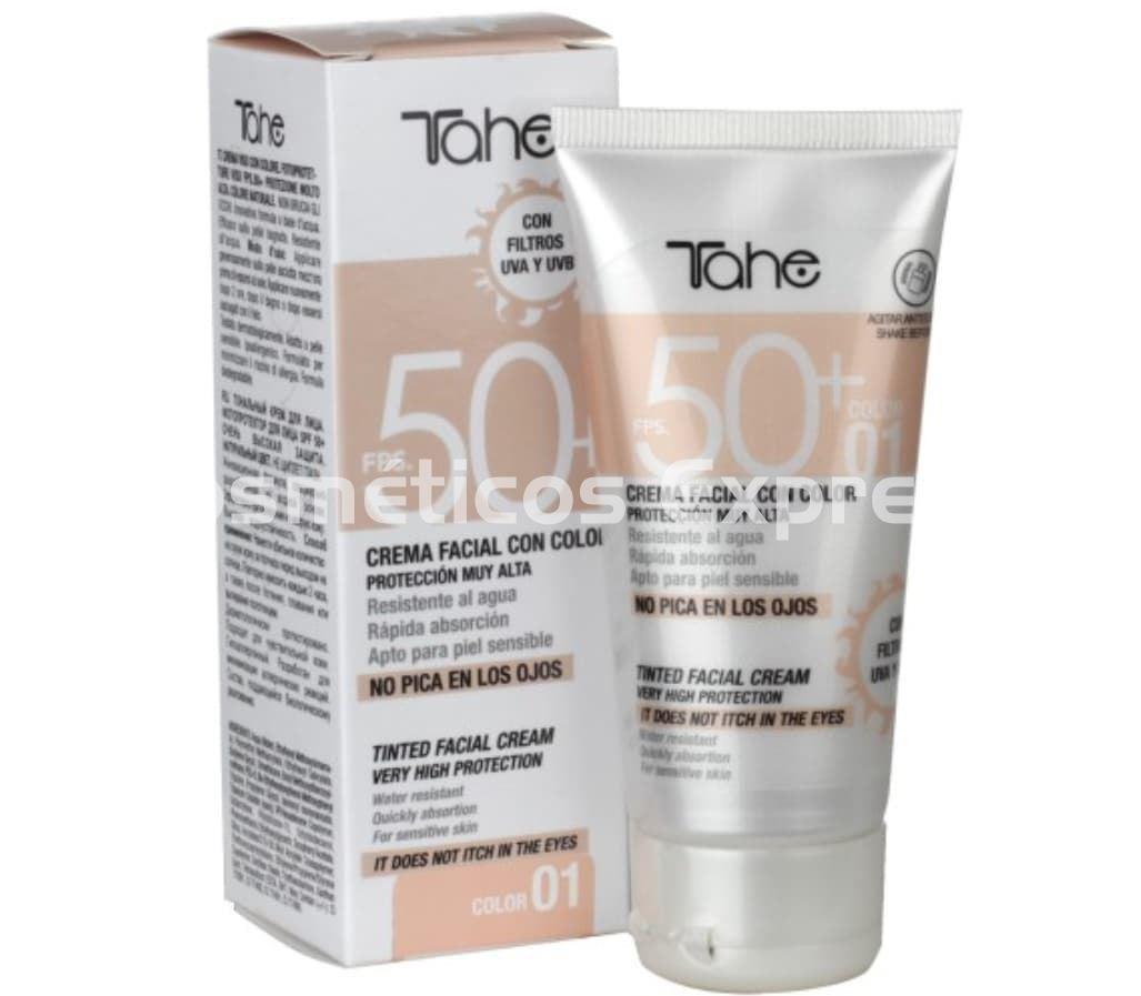 Tahe Crema Facial con Color SPF 50+ Nº 01 Sun Protect - Imagen 1